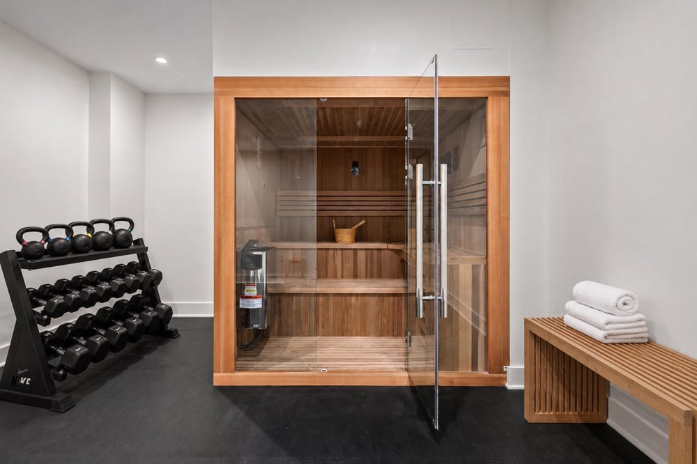 McLean Contemporary_Gym with Sauna by August Homes