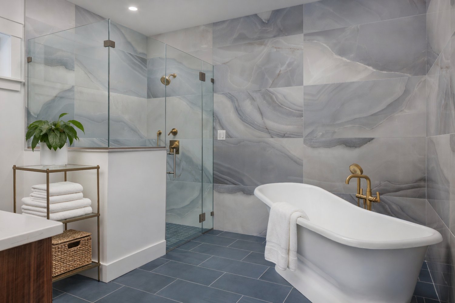 Alexandria_Bath in Custom Home by August Homes