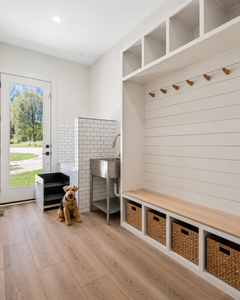 Boyds_Modern_Mudroom by August Homes