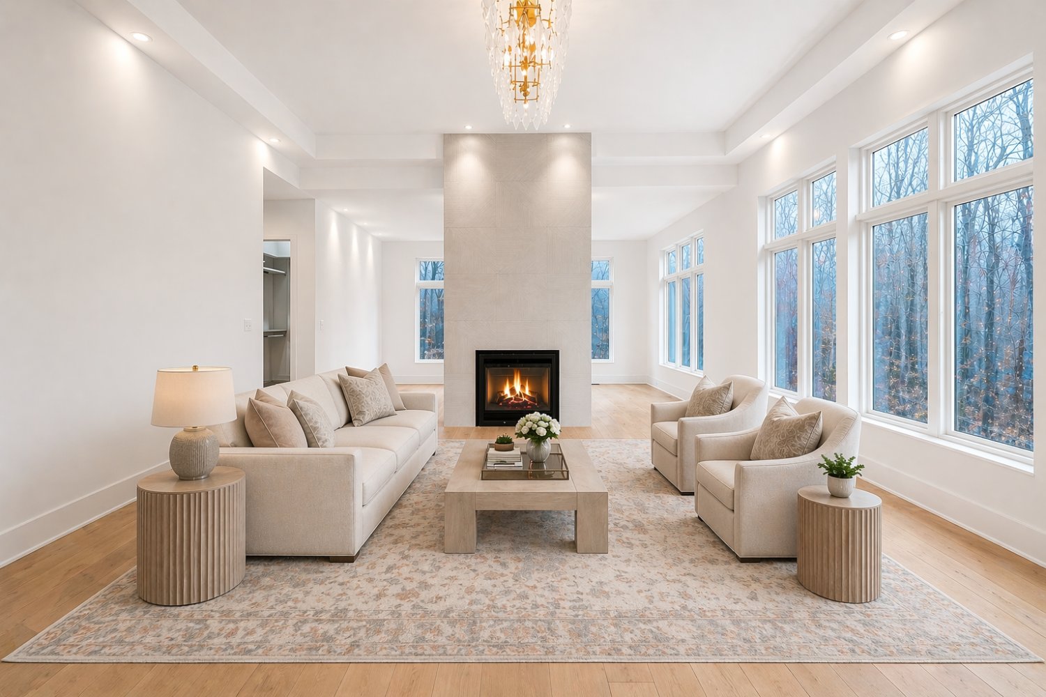 Great Falls Modern Tudor_Living Room