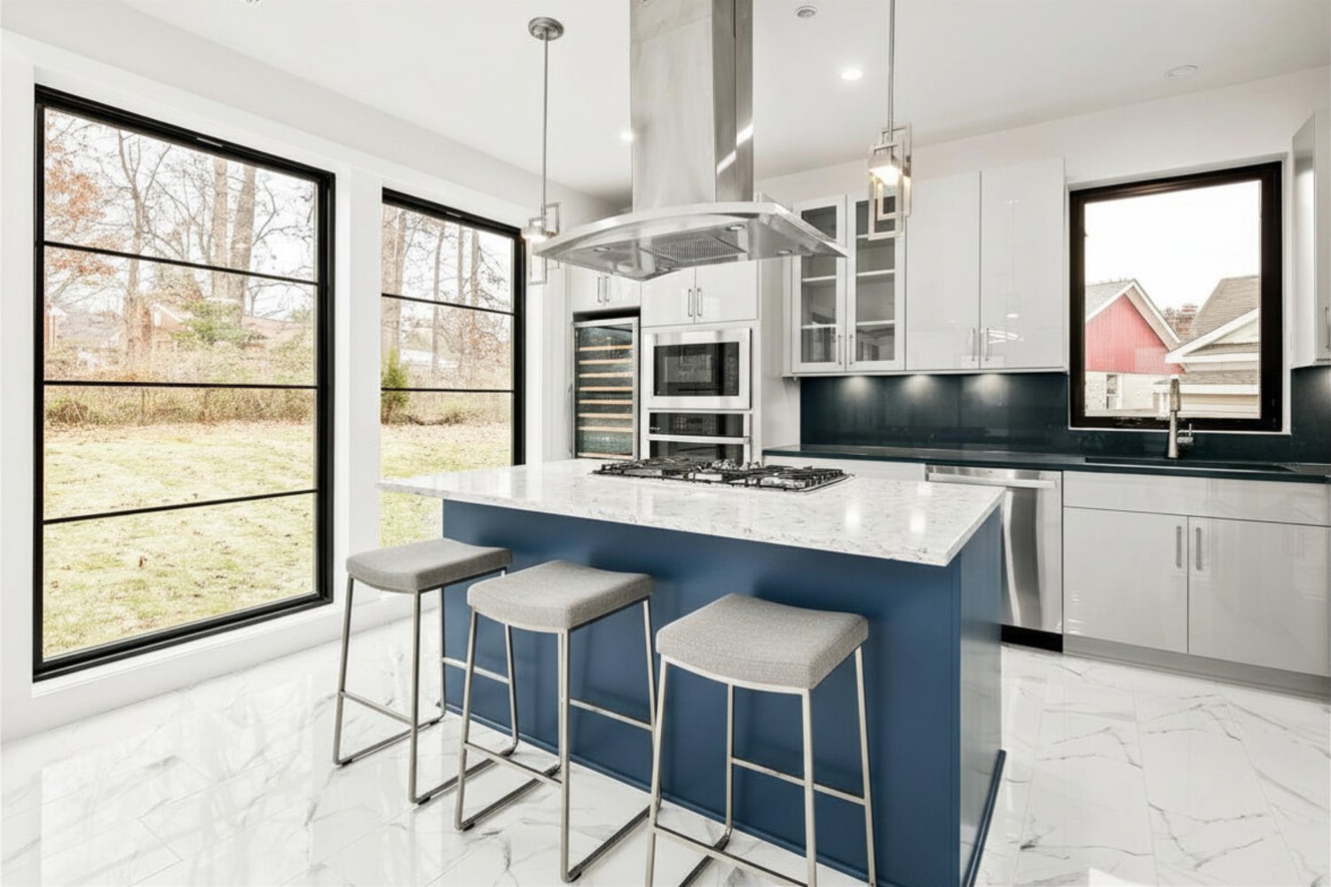 Silver Spring Modern_Kitchen by August Homes