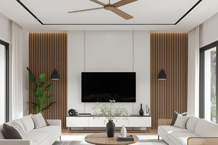 Custom living room featuring natural light and neutral tones inside a DC Metro custom home