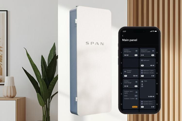 Visual of cell phone showing app that operates battery packs